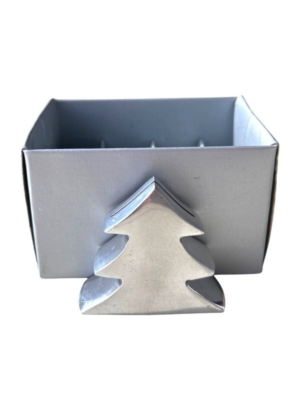 Pottery Barn Silver Christmas Tree Place Card Holders Set of 7 Holiday Table